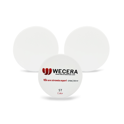 16 Colors Dental Pre Shaded Zirconia Blank 98×18 Mm Open System