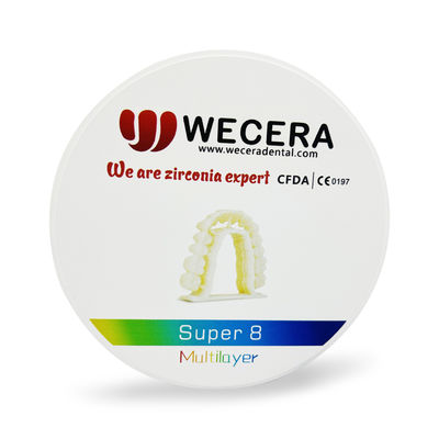 Thickness 10mm 12mm 14mm 16mm 18mm 20mm 22mm 25mm Multilayer Zirconia Disc Dental Lab Zirconia Material for Precision Restorations