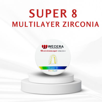 1500 Degree Sintering Temperature Multi Layer Zircon Disc Suitable for Crown And Bridge Applications Durable and Precise